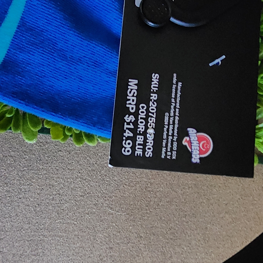 NWT Odd Sox Airheads Blue Rasberry Over the Calf Socks - Picture 3 of 4